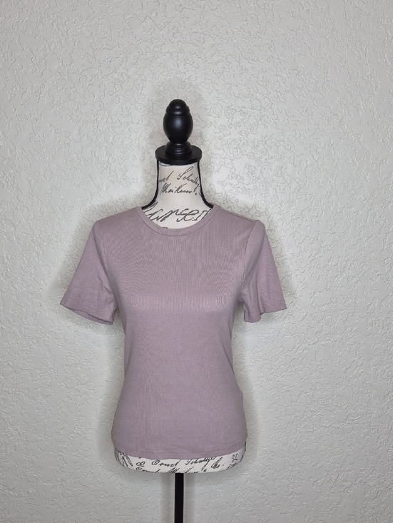 JustFab Tops - Just Fab Ribbed Short Sleeve Top Size M